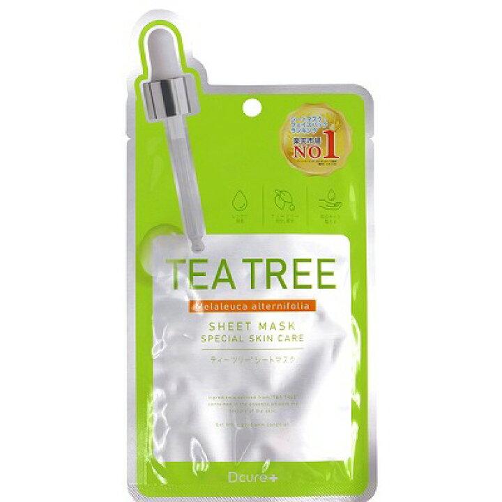 【Dcure+】フェイスマスク ティ―ツリー 1枚入 27ml<20個セット＞